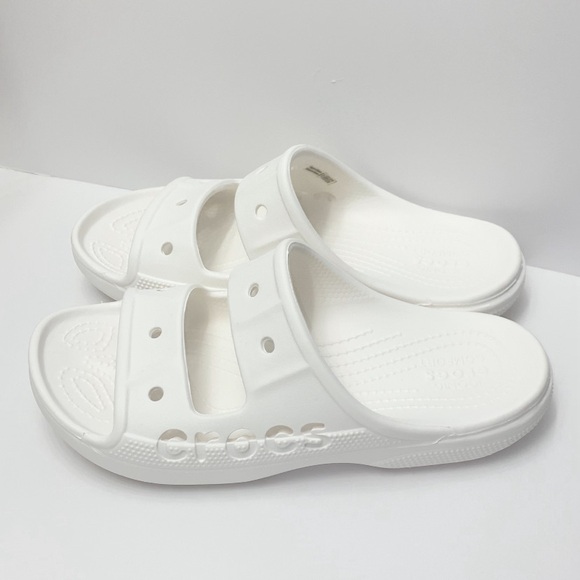 CROCS White Baya Platform Slide Sandal - Picture 1 of 8